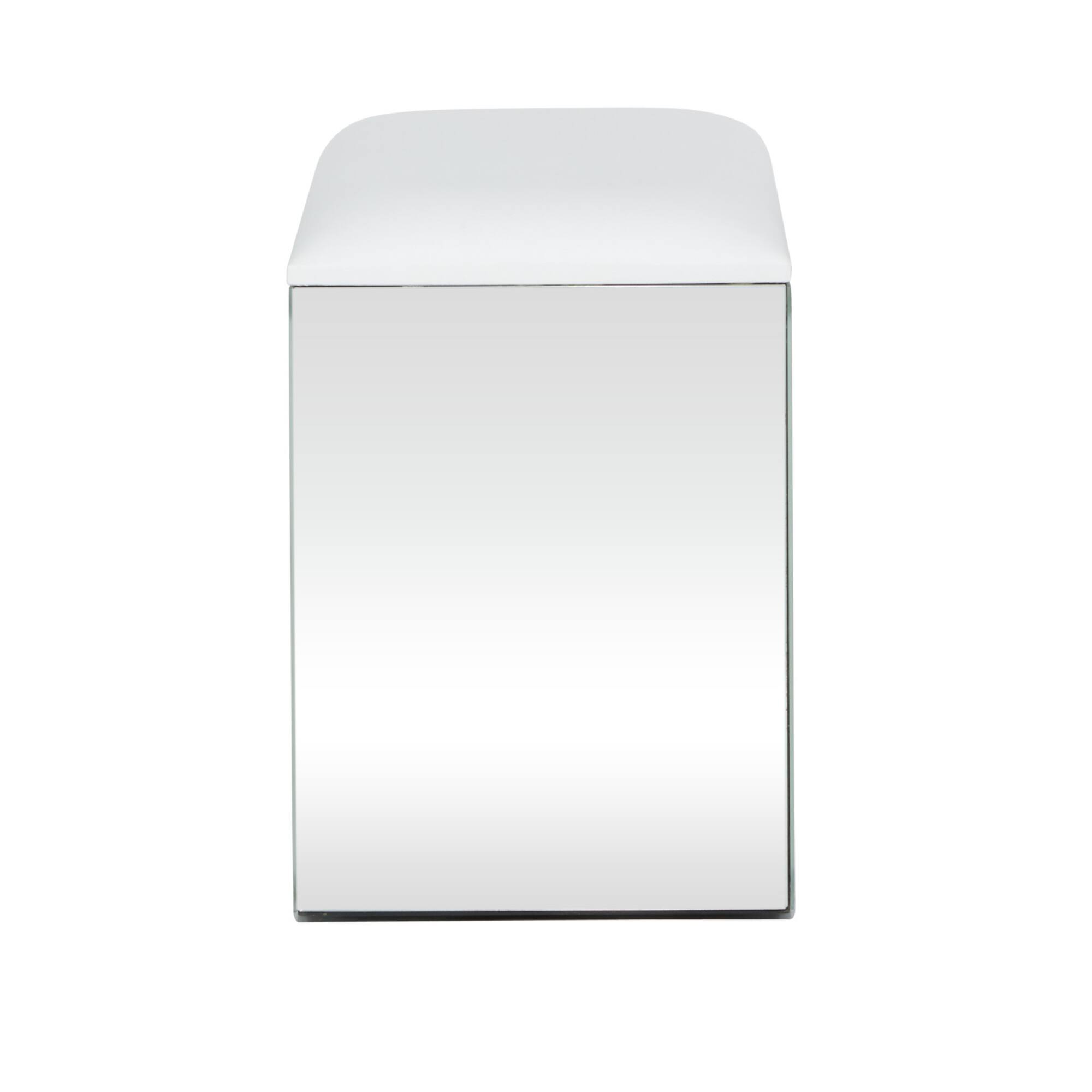 21" Silver Wood Glam Stool